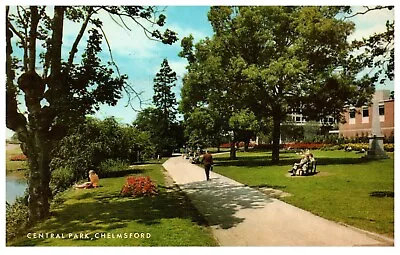 Postcard Chelsmford Essex England Central Park Posted 1977 • £2.25