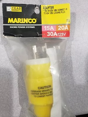 MARINCO Shore Power Plug 81A Free Shipping! 30 Amp 125 Volt • $29.99