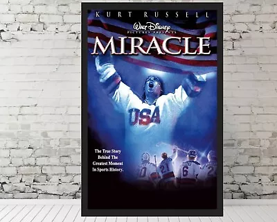 Miracle Movie Poster Kurt Russell Poster Hockey 11x17  Framed Art Trendy Poster • $33.90