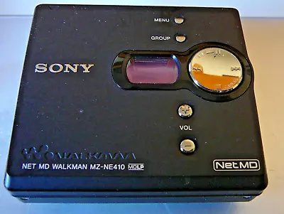 Sony MZ-NE410 Net MD Walkman Recorder / Player MiniDisc Portable W/discs & Case • $149.49