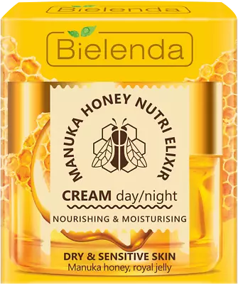 Bielenda Manuka Honey Nourishing Moisturising Face Cream Dry Sensitive Skin 50ml • £9.45