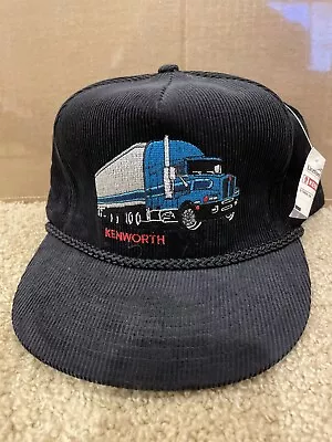 Vintage  Kenworth Embroidered Trucker Corduroy Snapback Hat NWT • $29.99