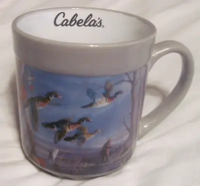 Cabela's Duck Hunting Large Ceramic Coffee Mug Cup Terry Doughty Artist RARE EUC • $13.49