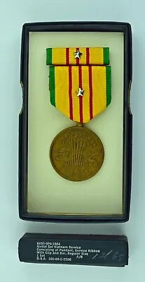 Vietnam War Era Service Medal & Box 5 Campaign Battle Star -Original GI Issue • $15.95