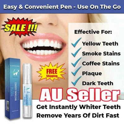 $9.46 • Buy Instant Tooth Whitening Pen White Teeth Clean Gel Uv Bleach Dental Strength New