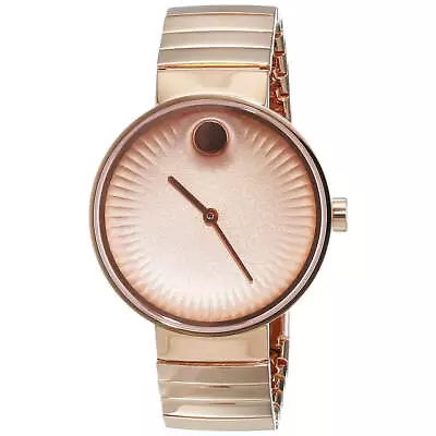 Movado Women's Watch Edge Quartz Rose Gold Stainless Steel Bracelet 3680013 • $289.95