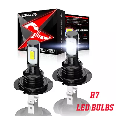 H7 LED Headlight Combo Bulbs Kit High Low Beam 6500K Super White Bright • $13.49