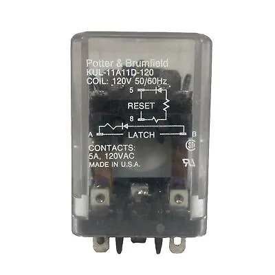 Potter & Brumfield  KUL-11A11D-120 Relay 10 Pin 120V 50/60hz • $99.99