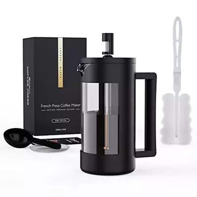 French Press Coffee Maker Camping Plastic Glass French Coffee Press • £10.17