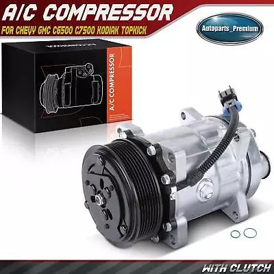 New AC Compressor With Clutch For Chevrolet GMC C6500 C7500 Kodiak Topkick 97-98 • $90.99