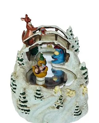 $250.75 • Buy Winnie Pooh Music Box Winter Wonderland Piglet Disney Figurine Moving Eeyore