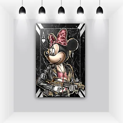 Minnie Mouse Disney Pop Art Wall Decor Street Art Style Disney Home Decor • $64.99