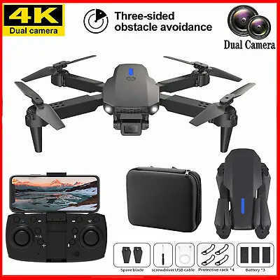 3 Batteries Drone X Pro 4K HD Selfie Camera WIFI FPV GPS Foldable RC Quadcopter • £19.99