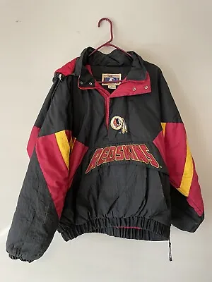 Vintage Starter Washington Redskins Pull Over Jacket Adult Extra Large 1990s NFL • $100