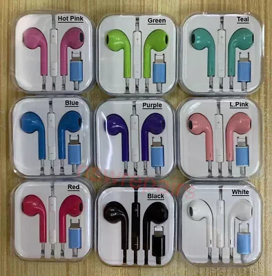 For IPad IPhone 14 X 7 8 11 12 13 Pro Wired Bluetooth Earphones Headphone Earbud • $9.95