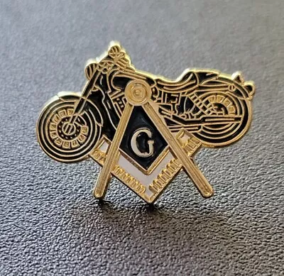 Motorcycle Masonic Lapel Pin • $5