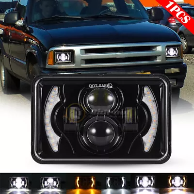 For Chevy S10 Blazer 1994-1997 4x6 Inch LED Headlight Hi-Lo Sealed Beam Halo DRL • $29.99