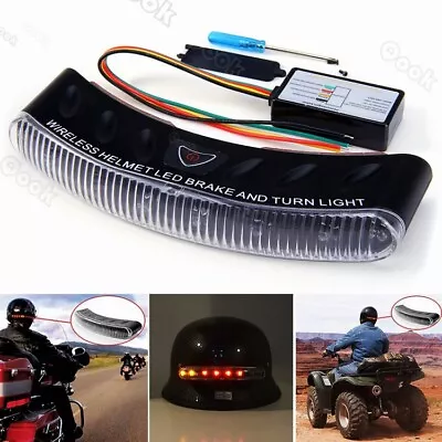 New Motorcycle Wireless Helmet Light Safety Brake Turn Signal Lamp 8 LED • $18.99