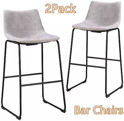 Bar Stools Set Of 2 Counter Height Chairs Upholstered Seat Kitchen Dining Chairs • $149.99
