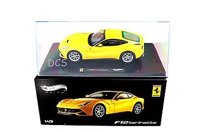Ferrari F12 Berlinetta Yellow Hot Wheels Elite 1/43 Diecast Car X5500 • $43.95