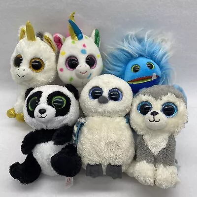 Ty Beanie Boos Bundle Bulk Lot Stuffed Animals Character Stuff Plush Toy 6x • $45