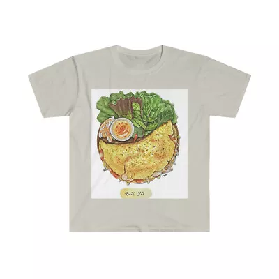 Unisex Softstyle T-Shirt With Vietnamese Cuisine BANH XEO  • $19.95