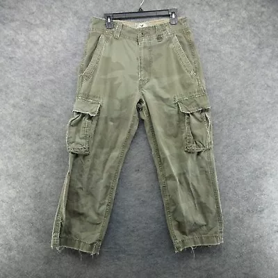 American Eagle Pants Mens 32x30 Camo Cargo Straight Baggy Military Army Ripstop • $34.99