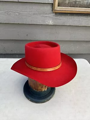 Akubra Red Cowboy Hat; Ladies Mens; Size 55; Good Condition • $75