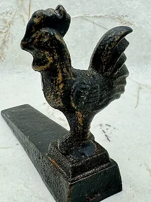 Vintage Cast Iron Rustic Rooster Chicken Door Stopper Country Farmhouse Decor • $18.99