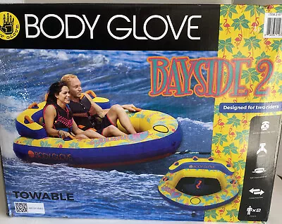 Body Glove Bayside 2 Person Yellow Water Skiing Inflatable Towable Tube 4 Adults • $87.84