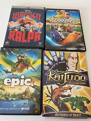 Childrens DVD Movies Lot Of 4 BlueSky Epic  Kaijudo  Turbo Wreck-it Ralph • $13.99