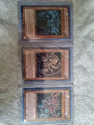 Yu-Gi-Oh! TCG Set Of Egyptian God Cards *GOLD RARE EDITIONS* PGLD • £30