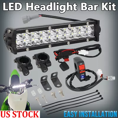 Universal LED Headlight Light Bar Upgrade Kit For Dirt Bike Easy Installation US • $48.99