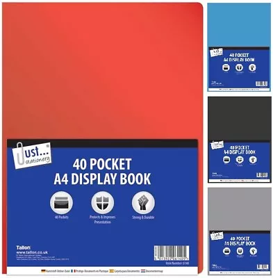 A4 Soft Flexible Pocket Display Folder Book Presentation File Portfolio Document • £3.79