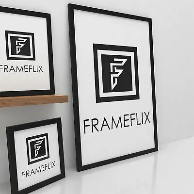 FrameFlix Black Photo Picture Poster Frames Large Square Small A1 A2 A3 A4 A5 • £5.77