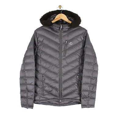 K-WAY Down Jacket Quilted Lightweight Full Zip Grey Womens Size L • $37.34