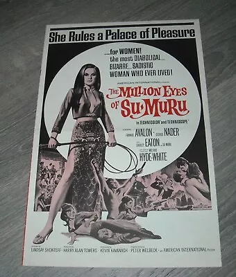 The MILLION EYES Of SU-MURU PROMO MOVIE PRESSBOOK FRANKIE AVALON SHIRLEY EATON • $9.99