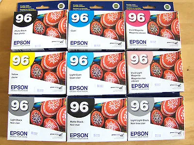 2017/2019 NIB 9 GENUINE Epson 96 T096 Ink For R2880 Set T0961-T0964-T0966-T0969  • $114.89