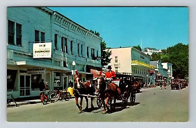 Mackinac Island MI-Michigan Grand Hotel Carriage Exterior Vintage Postcard • $7.99