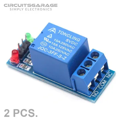 2 X 1-Channel 5VDC Optocoupler Relay Switch Module Board For Arduino Raspberry • $7.39