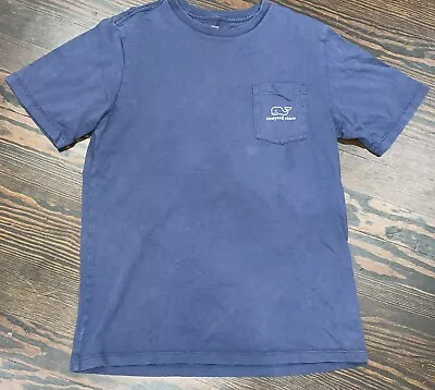 Boys Vineyard Vines Slate Blue Short Sleeve Whale T-Shirt Youth Large 16 • $12.99