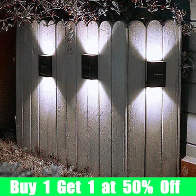 $5.99 • Buy Solar 2LED Deck Light Path Garden Patio Pathway Stairs Step Fence Lamp Outdoor