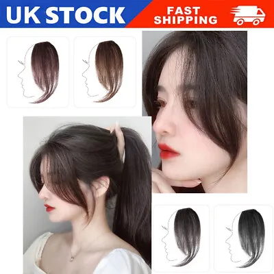 Clip In Wave Two Side Bangs Human Hair Fringe Front Bangs Peice Hair Extensions • £7.77