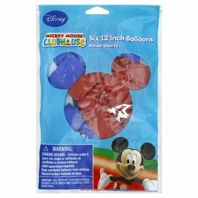 Mickey Mouse Printed Latex Balloons (6)  -NEW!! • $6.99