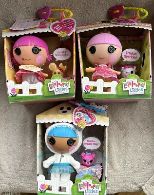 3 Lalaloopsy Littles Dolls Trinket Sparkles Bundles Snuggle Sprinkle Cookie New • $29.96