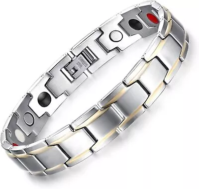 Magnetic Bracelet Therapy Weight Loss Arthritis Health Pain Relief For Boy Men • £3.19