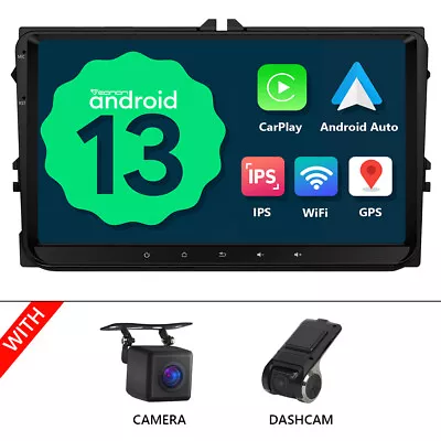 CAM+DVR+CarPlay Android 13 Car Stereo GPS System Bluetooth For VW Jetta Golf 5 6 • $242.25