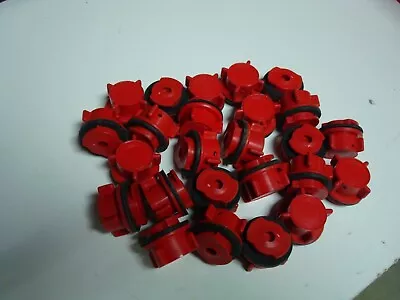 Red Battery Vent Caps Bayonet Mount Golf Cart Forklift Marine Solar Qty 25 Nnb • $19.99