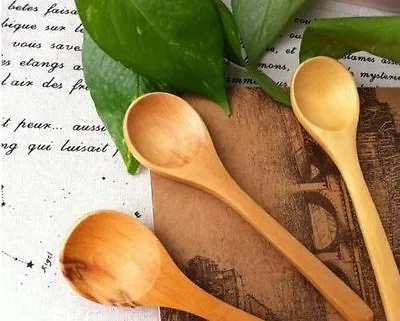 Small Wooden Spoon (1)for Babies Or Honey All Natural Organic Hand Made BAMBOO • $8.50