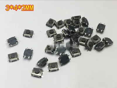 3*4*2 Mm SMD Touch Micro Switch Tact Mini PushButton 3x4x2 4 Pin（10~100PCS） • $4.74